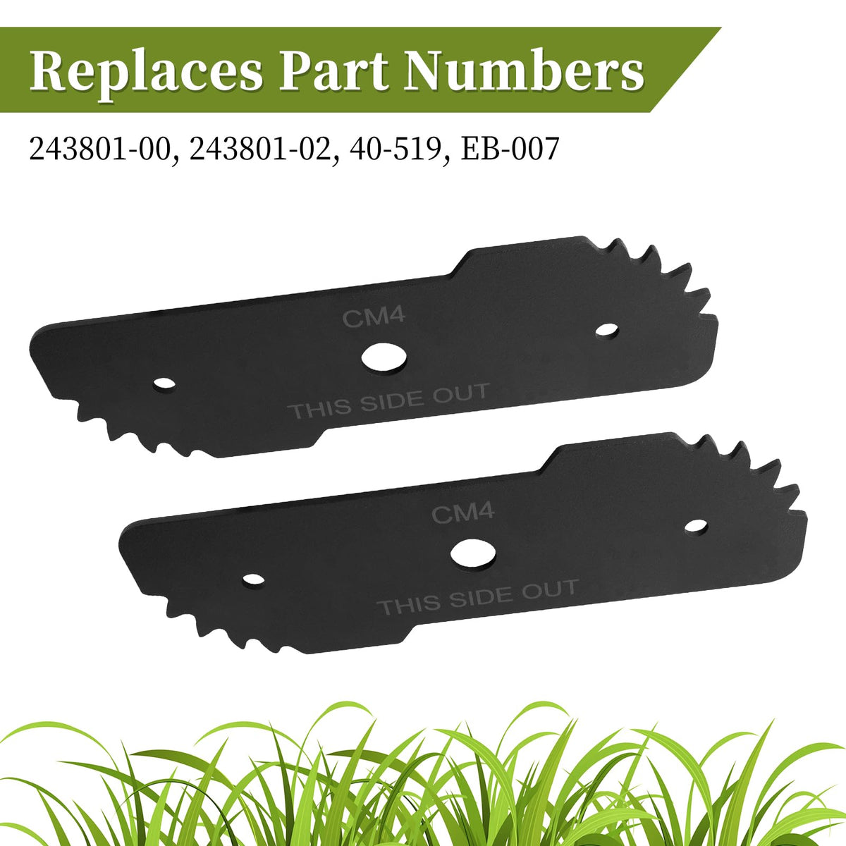 CLSR2U serrated edger blade provides clean, rapid cuts along pavements.