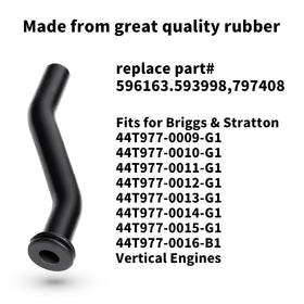 Pre-bent design eases routing around components during maintenance.