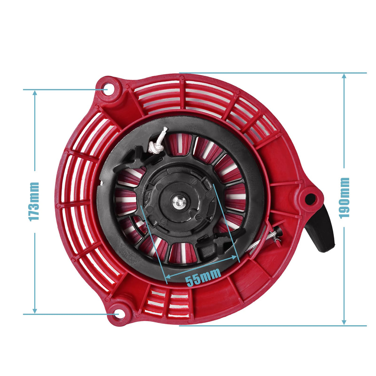 Cluparis recoil starter for Honda GC160 engine enables reliable pulls.