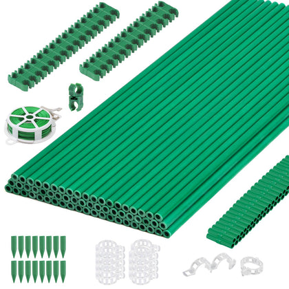 Cludoo 208PCS garden stakes set for versatile tomato and vegetable support