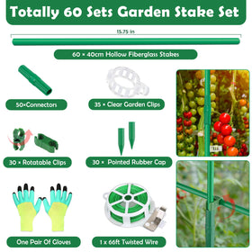 Cludoo fiberglass plant stakes demonstrate durable, rust-free outdoor garden use