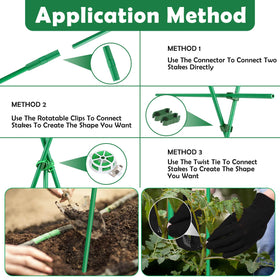 Cludoo garden stakes accessories enable versatile frames, cages, and supports