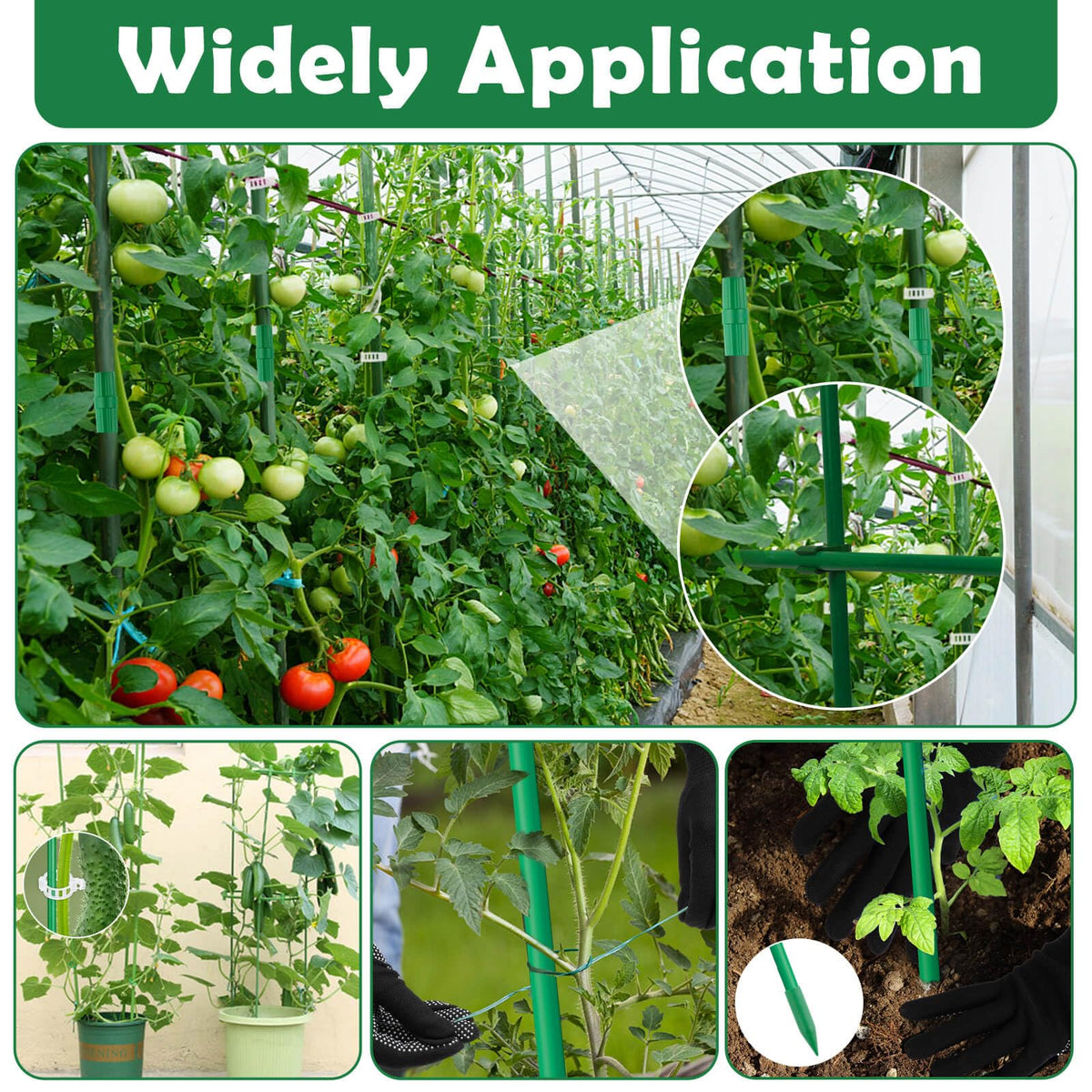 Cludoo pointed rubber caps protect stems during installation and soil contact