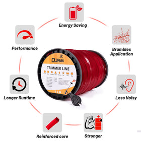 Cluparis 5 lb spool shows durable heavy-duty trimmer line