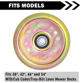 Cluparis idler pulley compatibility list indicates broad deck model coverage