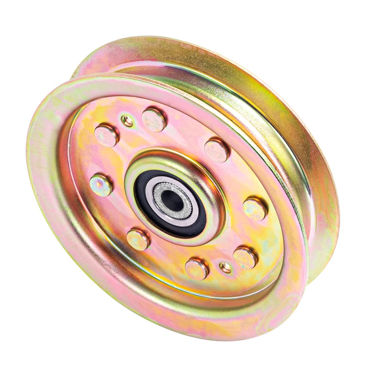 Cluparis idler pulley material photo emphasizes sturdy steel construction