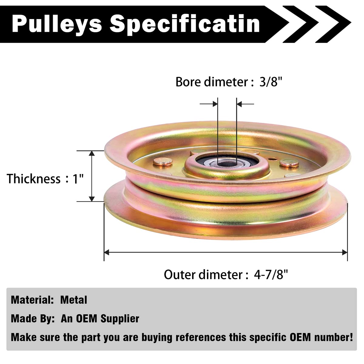 Cluparis idler pulley side view highlights compact design for versatile deck fit