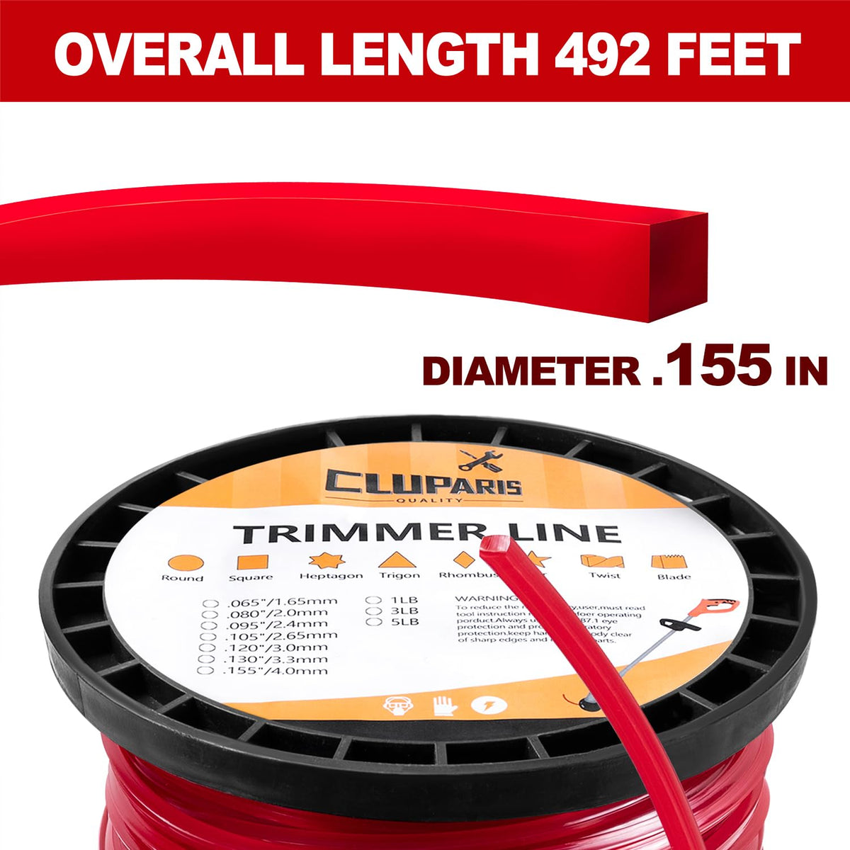 Cluparis square-trimmer line with bonus tools for quick cuts