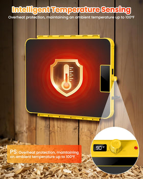 Cluzyyarda digital temperature control for precise brooder heat.
