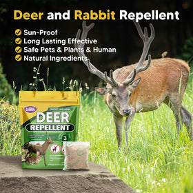 CLVDOFSS outdoor use near flowers and vegetables prevents deer visits.