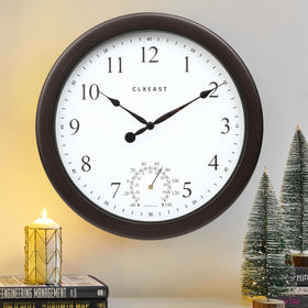 CLXEAST 10.4-inch clock front view for easy outdoor time reading