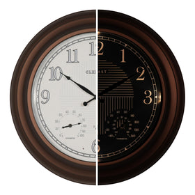 CLXEAST 24-inch illuminated clock, front view with warm backlight for dim spaces.