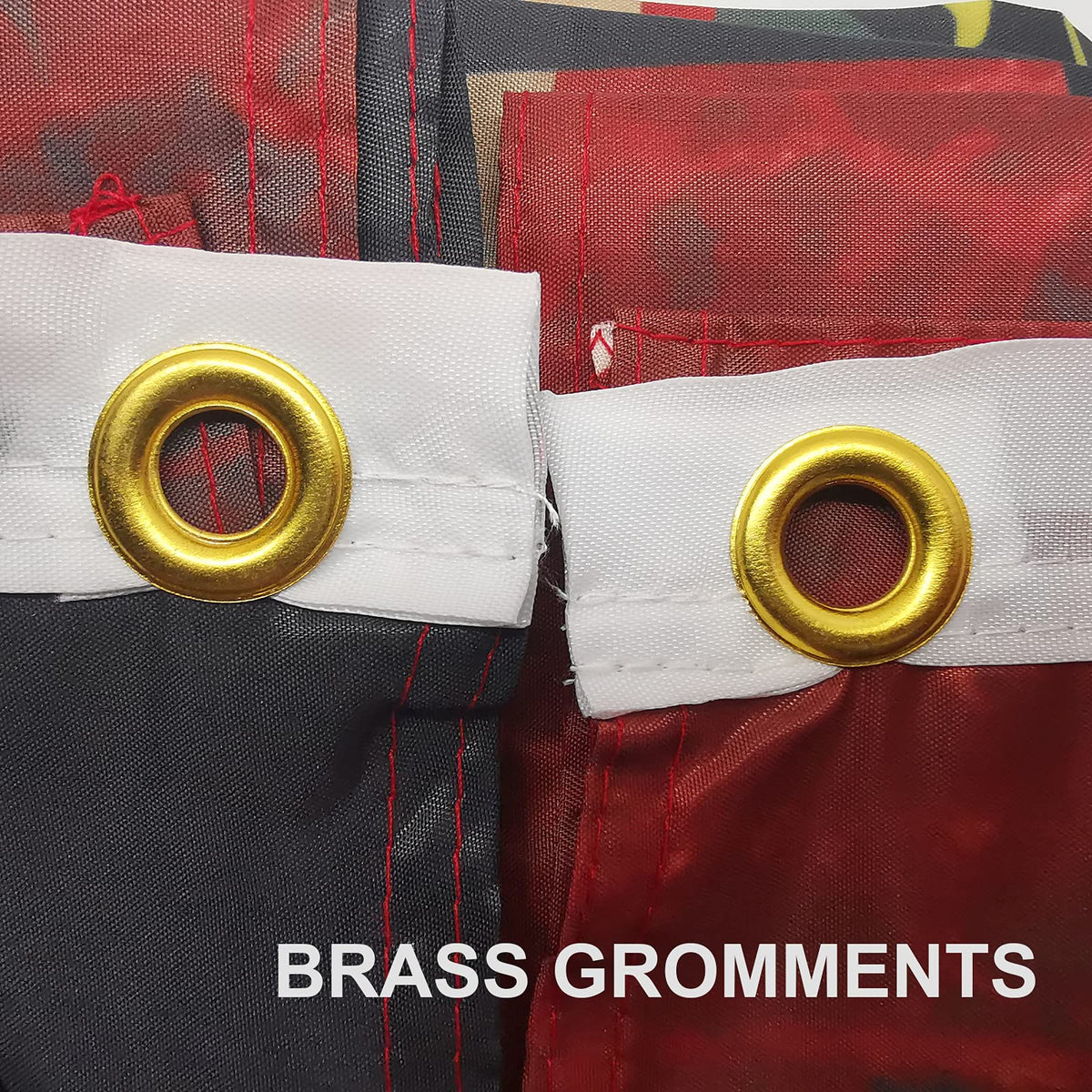 CLYTTE flag close-up of brass grommets for easy hanging