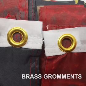 CLYTTE flag close-up of brass grommets for easy hanging