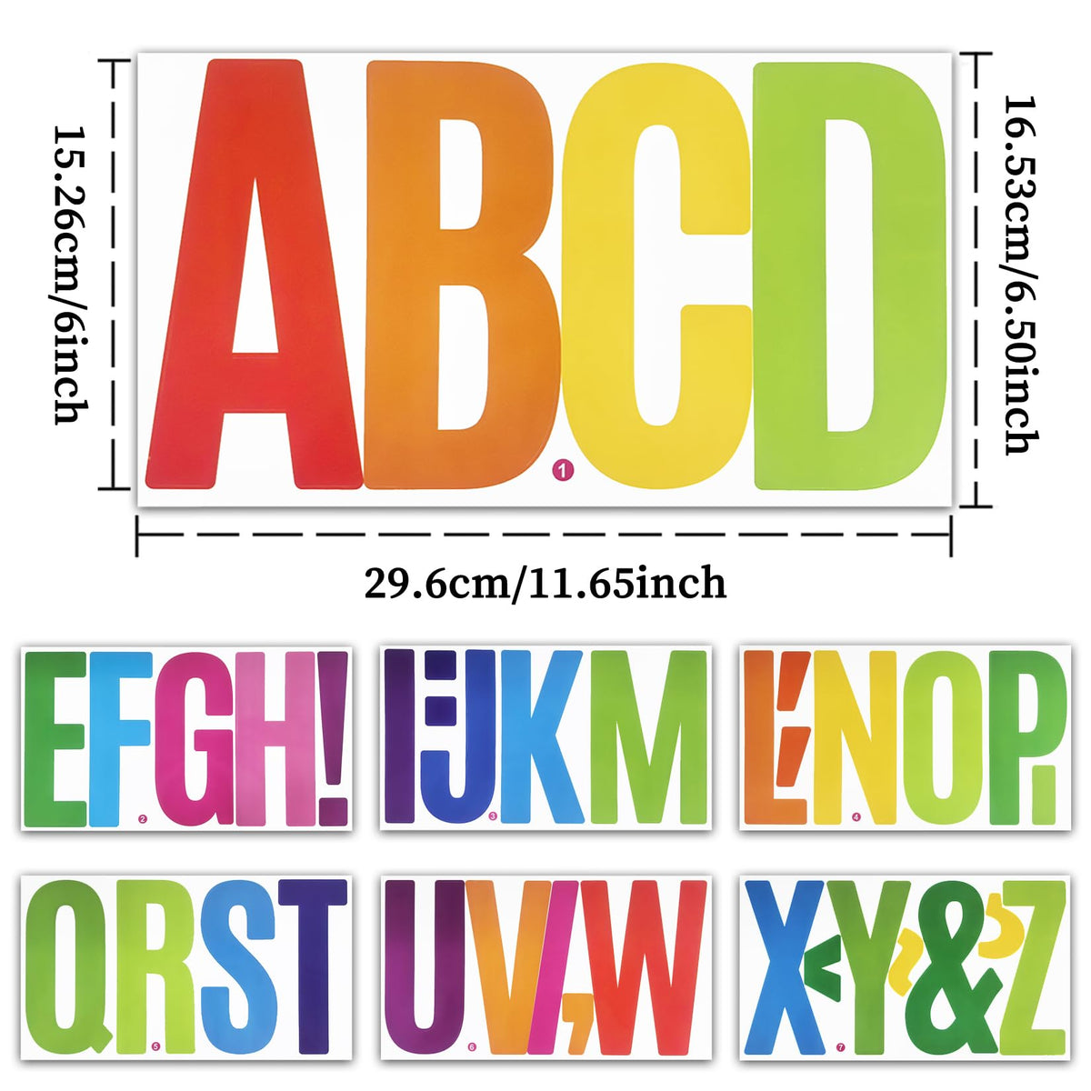 CMBBZZY large alphabet letters arranged for eye-catching door signage.