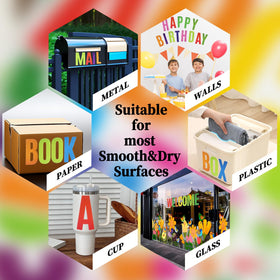 CMBBZZY self-adhesive letters peel and stick quickly for easy labeling.