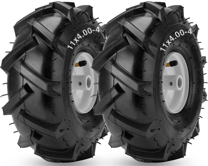 CMOOD 11x4 tiller tire left with rugged tread for outdoor traction