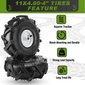 CMOOD 11x4 tiller tire pack box demonstrates convenient dual pack