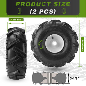 CMOOD 11x4 tiller tire right provides strong grip on mud and dirt