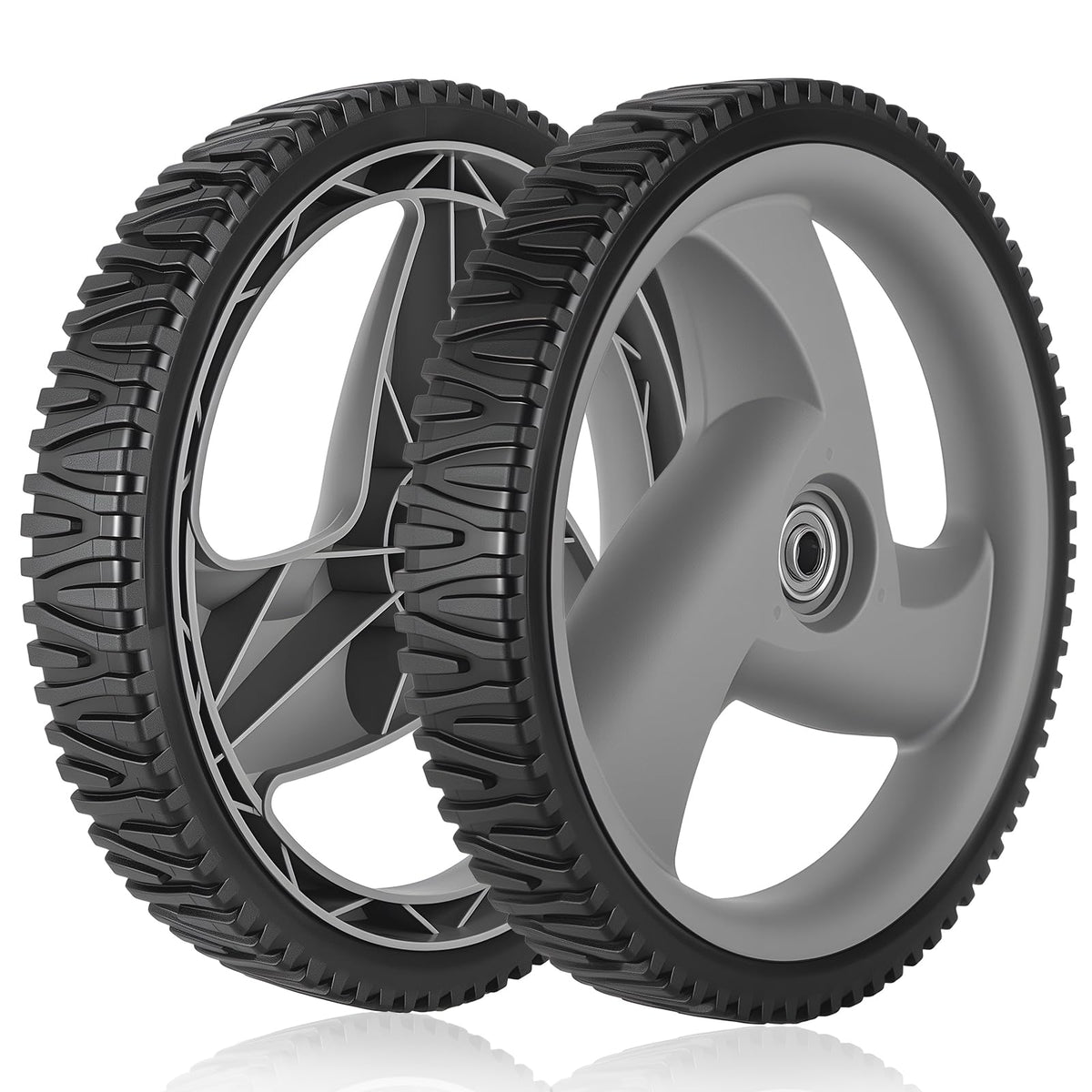 CMOOD 12-inch rear drive wheel assembly with 532433121 for easy mower replacement.