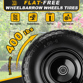 CMOOD 13-inch solid tire with serrated tread for better grip.