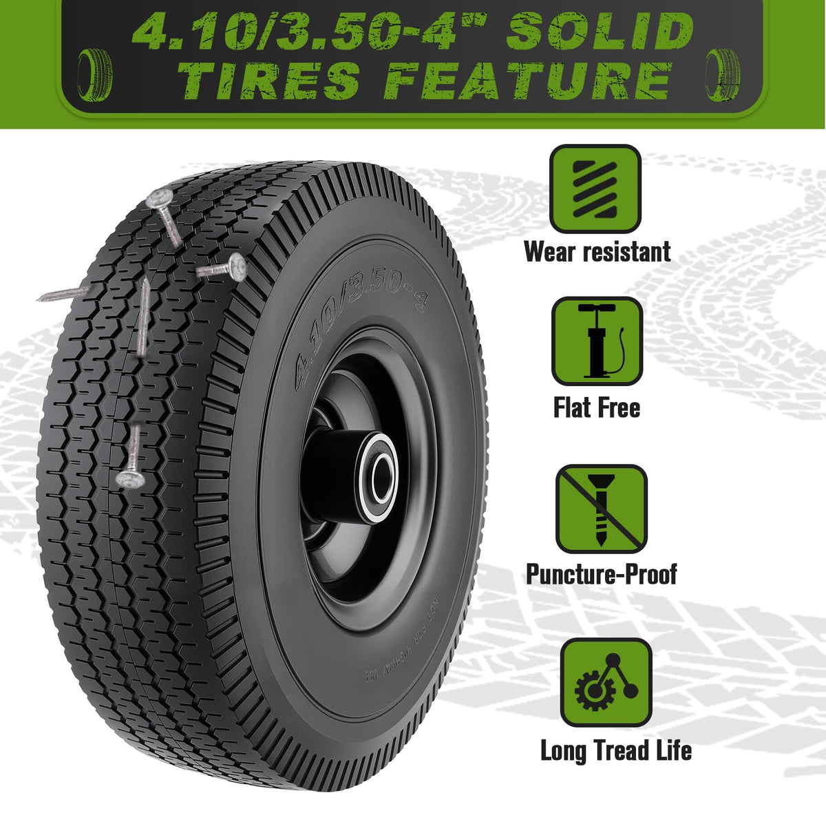 CMOOD wheel with 220 lbs dynamic load label for reliable daily use