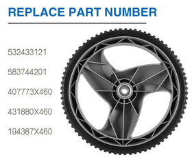 CMOOD replacement wheels pack includes two wheels for ready-fit replacement.