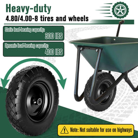 CMOOD rough-terrain tread improves traction on grass and dirt surfaces.
