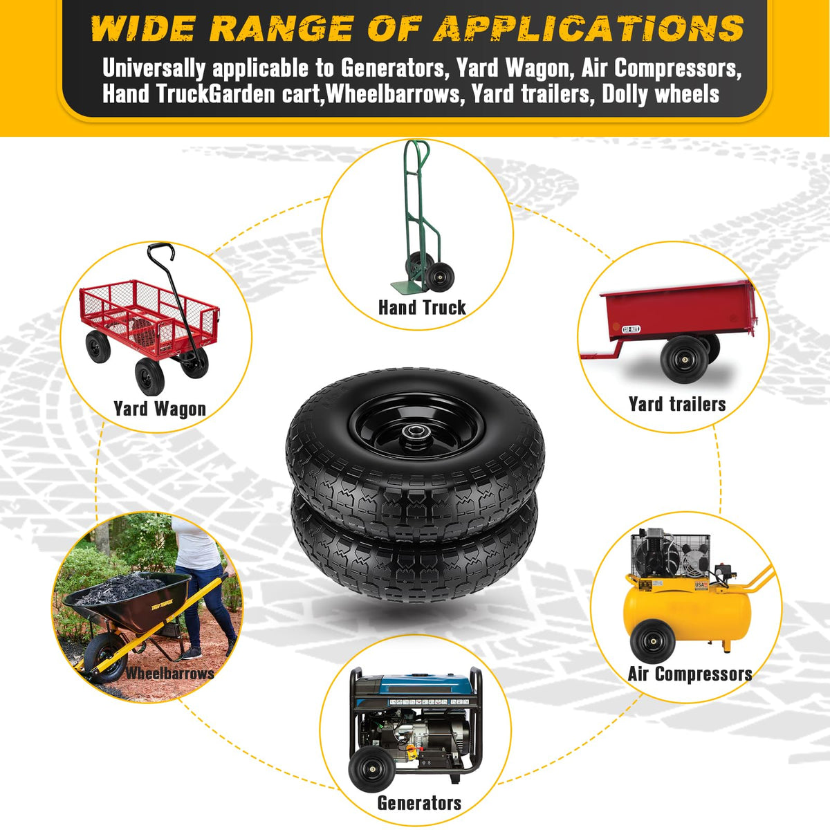 CMOOD tire replacement kit includes spacers, washers, and pins.