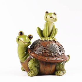 Cmrweio waterproof frog statue for year-round backyard decor.