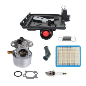 Cnfaner carburetor for 4-7 hp engines with no choke facilitates easier starts