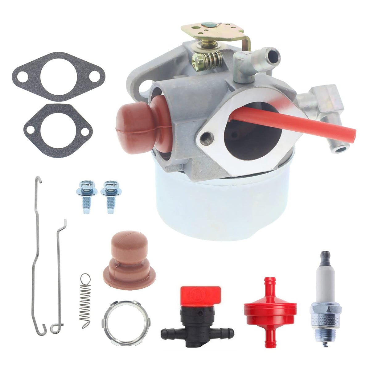 Cnfaner carburetor for Toro 22-inch mower, front view shows precise fit for smooth starts.