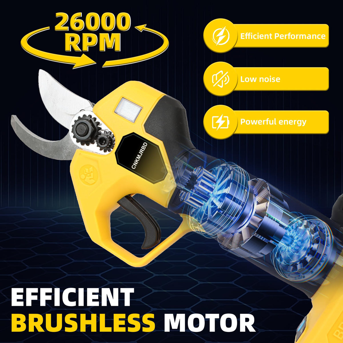 CNKMJRBD pruning shears SK5 blades ensure sharp long lasting cuts.