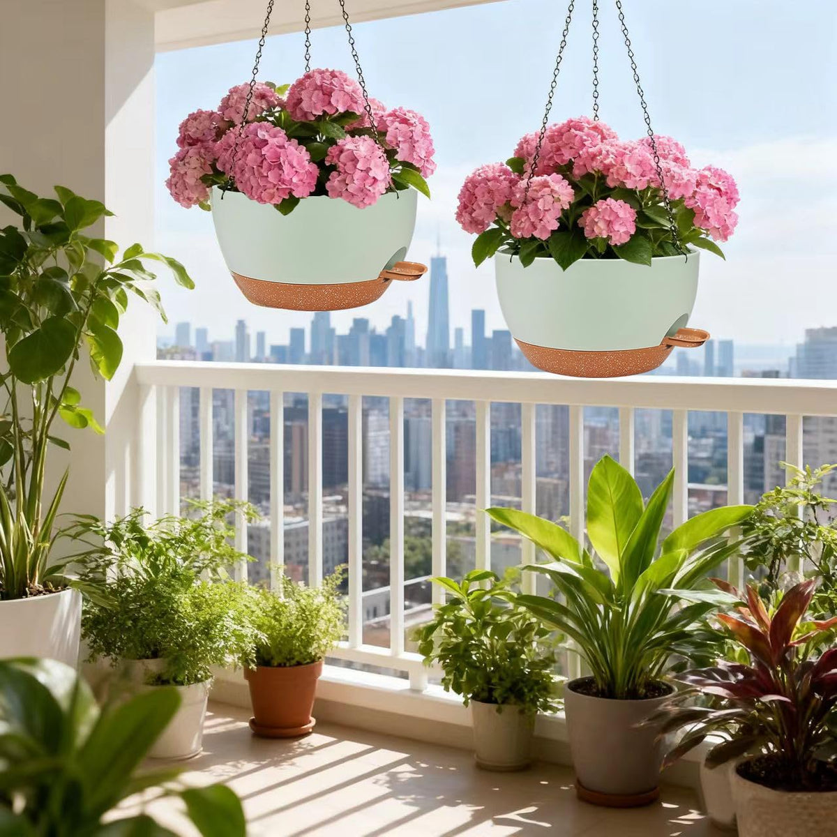 CNLBO 2-pack hanging planters package ready for home gardeners