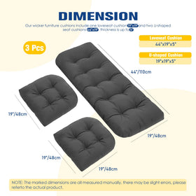 cnsmak 19x19 seat cushion for wicker chairs provides steady support