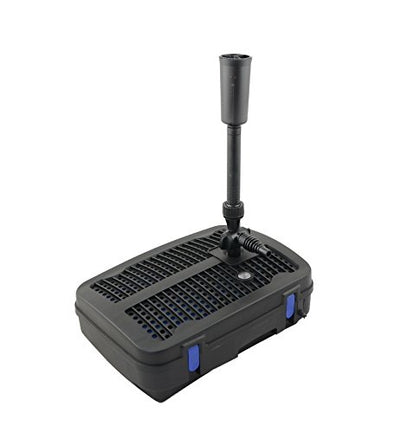 CNZ all-in-one pond filter Cup-6011 front view highlights compact, integrated pump for small ponds.