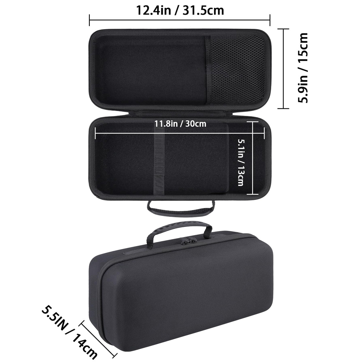 co2CREA adjustable strap secures the power station inside the case.