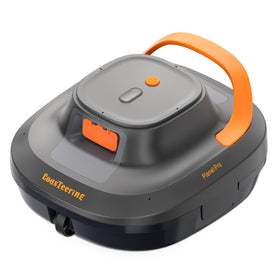 CoasTeering cordless robotic pool cleaner in pool for hands-free cleaning