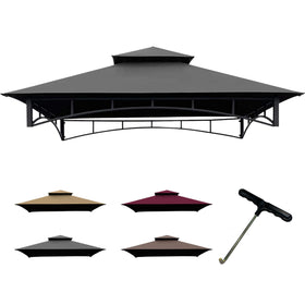 CoastShade replacement Gill gazebo top 8x5 gray fits L-GG001PST-F for durable shade.