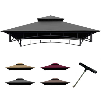 CoastShade replacement Gill gazebo top 8x5 gray fits L-GG001PST-F for durable shade.