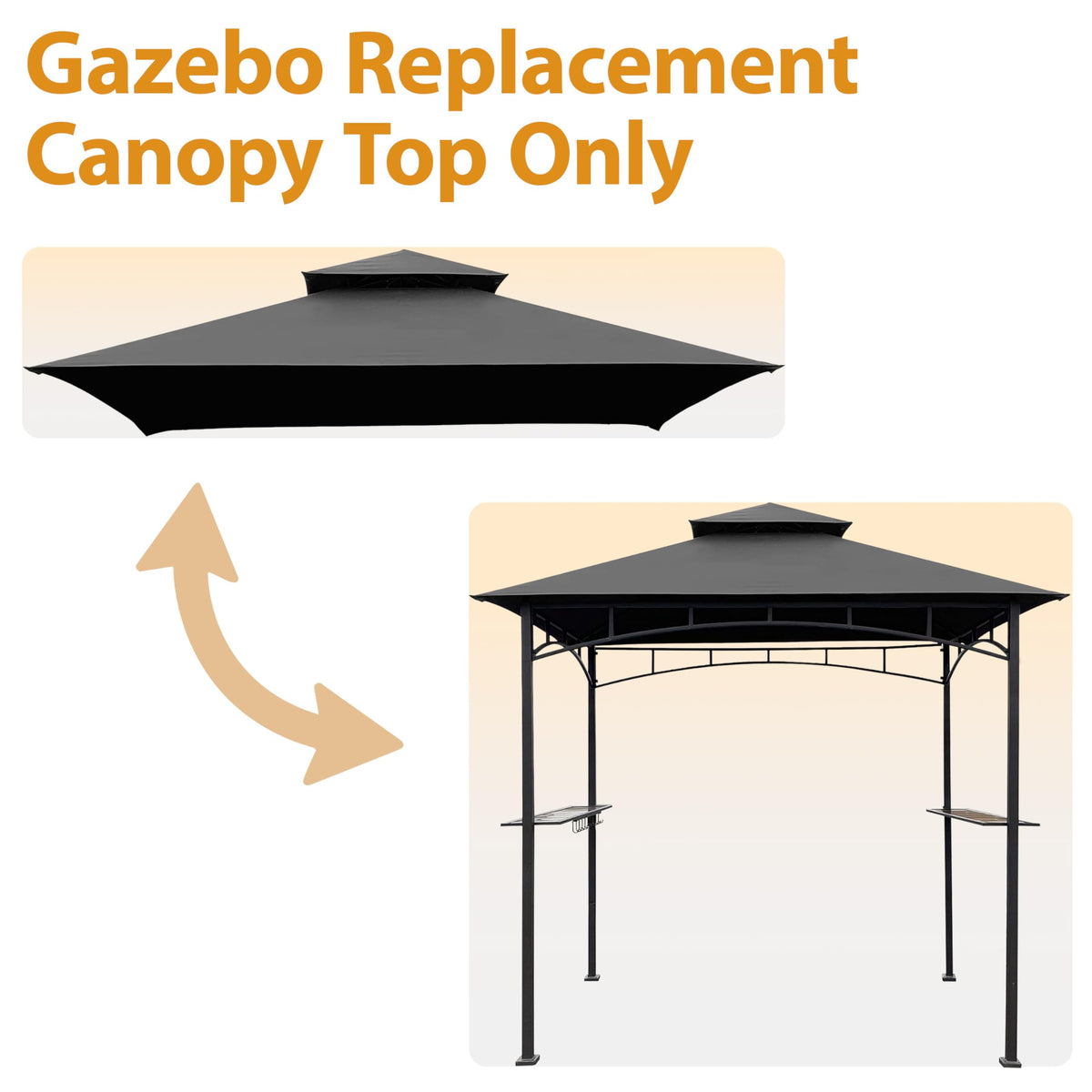 CoastShade vented double-tier top for cooler airflow and full coverage.