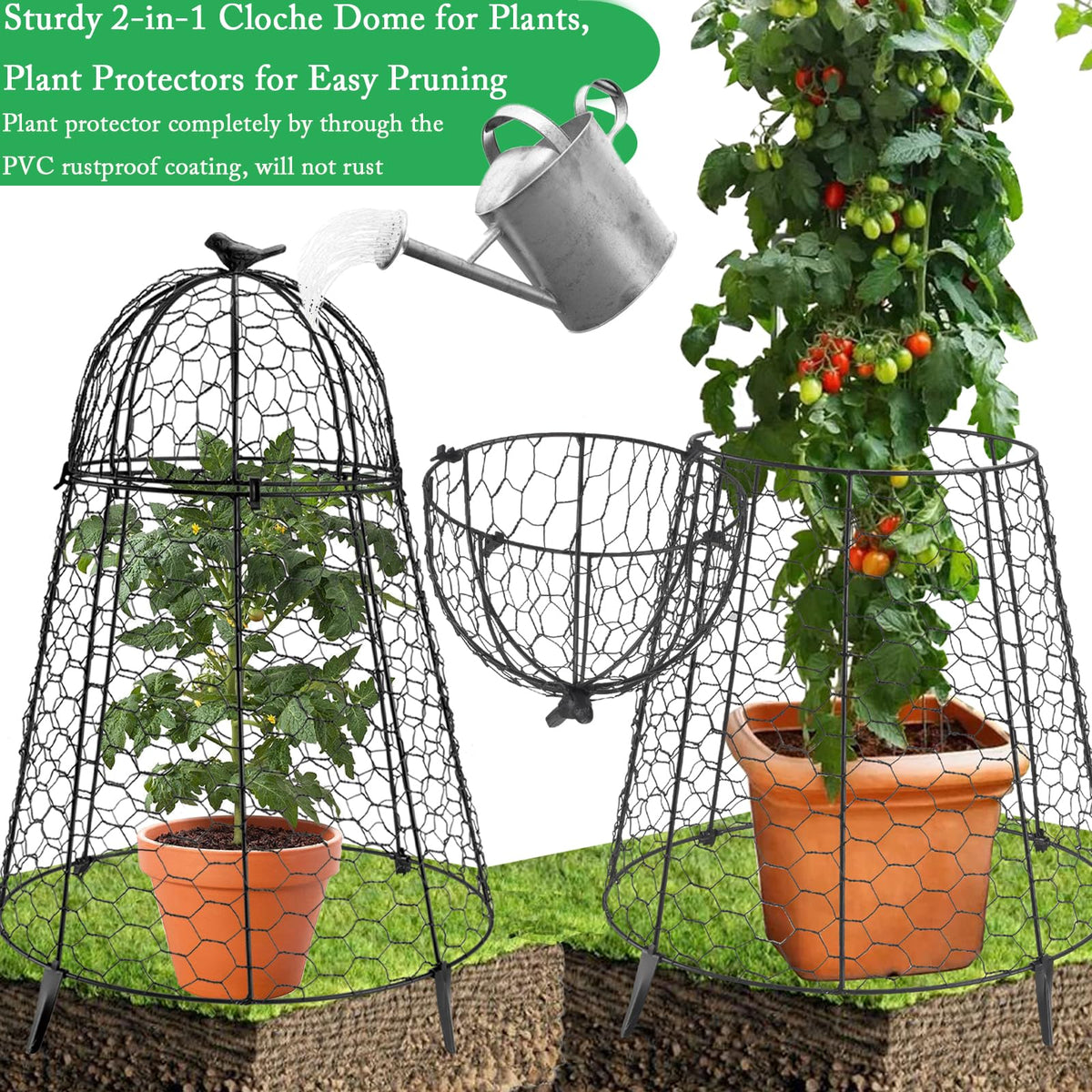 COATTOA 2-in-1 cloche design protecting plants and enabling easy access.