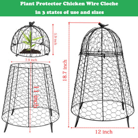 COATTOA ground spikes stabilize the cloche in soil and wind.