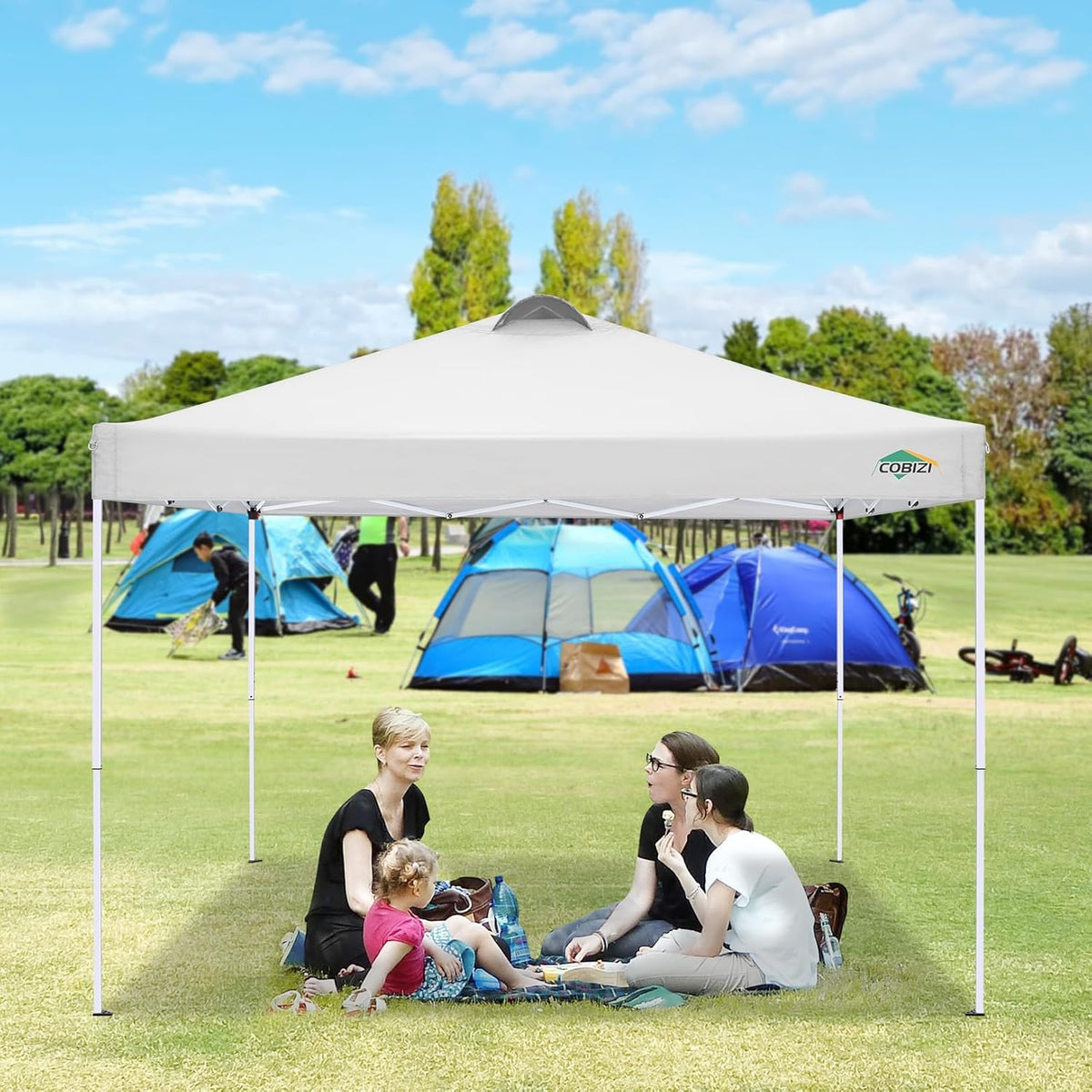 COBIZI 10x10 pop up canopy assembled-frame for stable, hassle-free assembly.