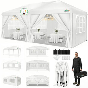 COBIZI 10x20 canopy top view showing wide shade for outdoor events