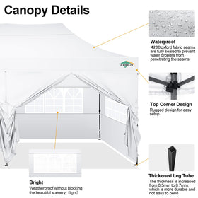 COBIZI 10x20 canopy waterproof fabric with UPF 50+ protection