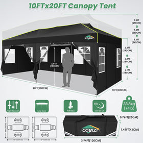 COBIZI canopy air vent promotes airflow and wind resistance.
