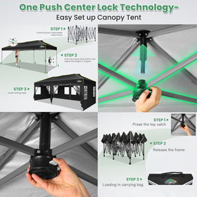 COBIZI tent sidewalls removable for versatile weather protection and privacy.