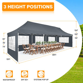 COBIZI sidewalls with windows let natural light and airflow.
