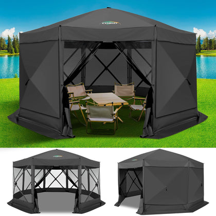 COBIZI 15x15 pop up gazebo front view offering quick shade and shelter
